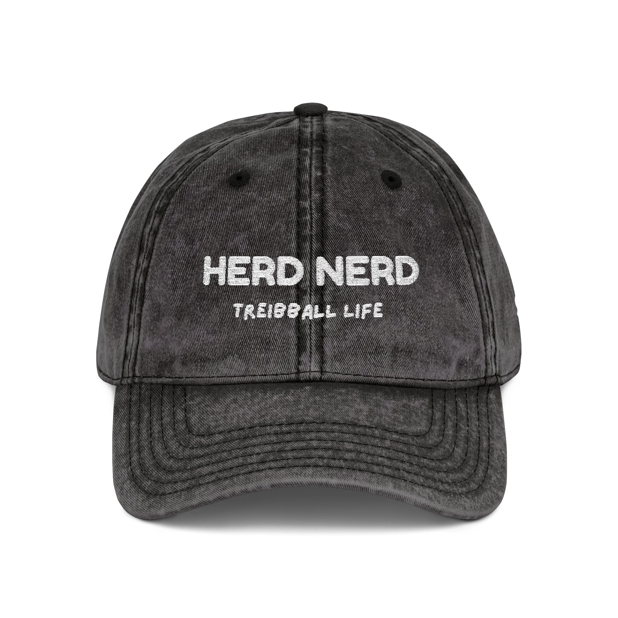 Vintage Embroidered Hat — “HERD NERD | TREIBBALL LIFE”