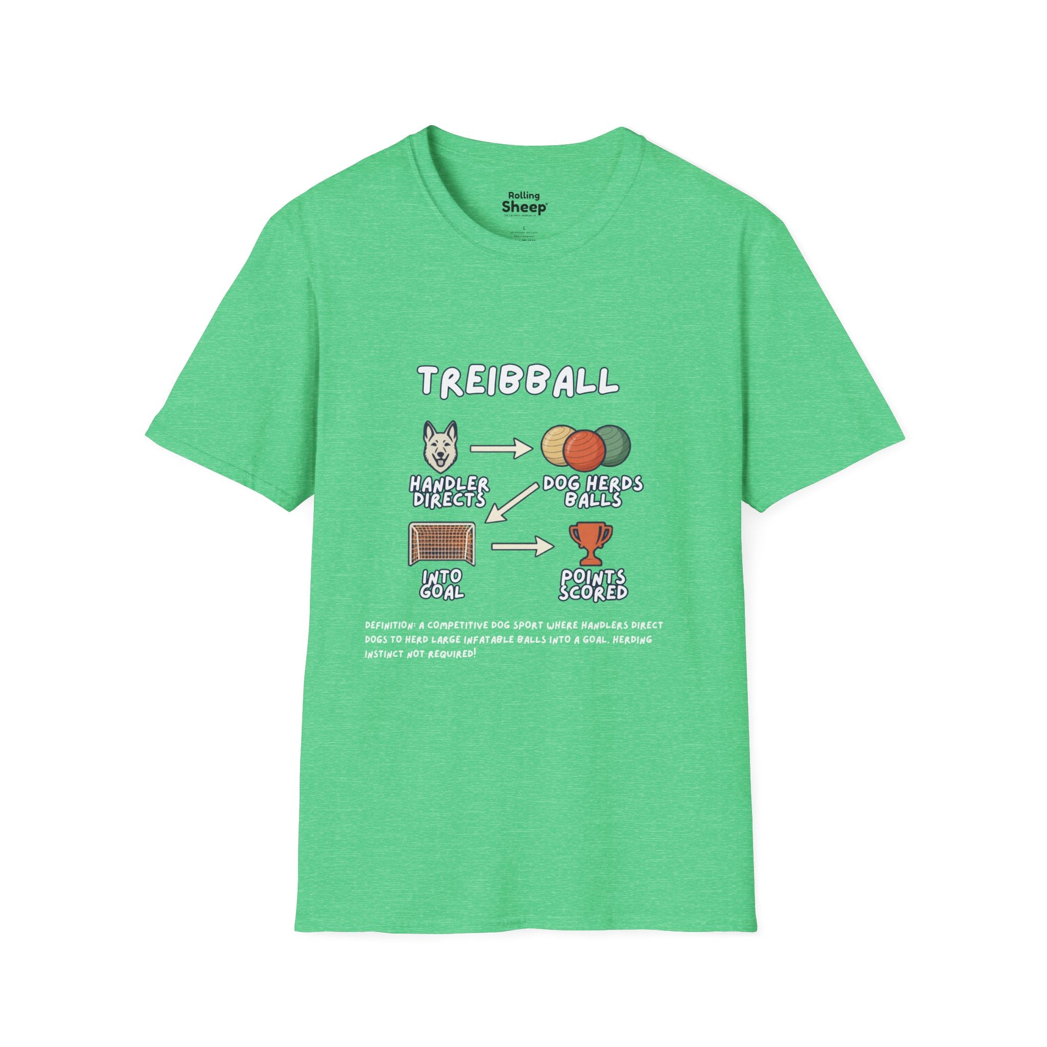 Treibball Dog Training Diagram T-Shirt | Treibball Sport Tee