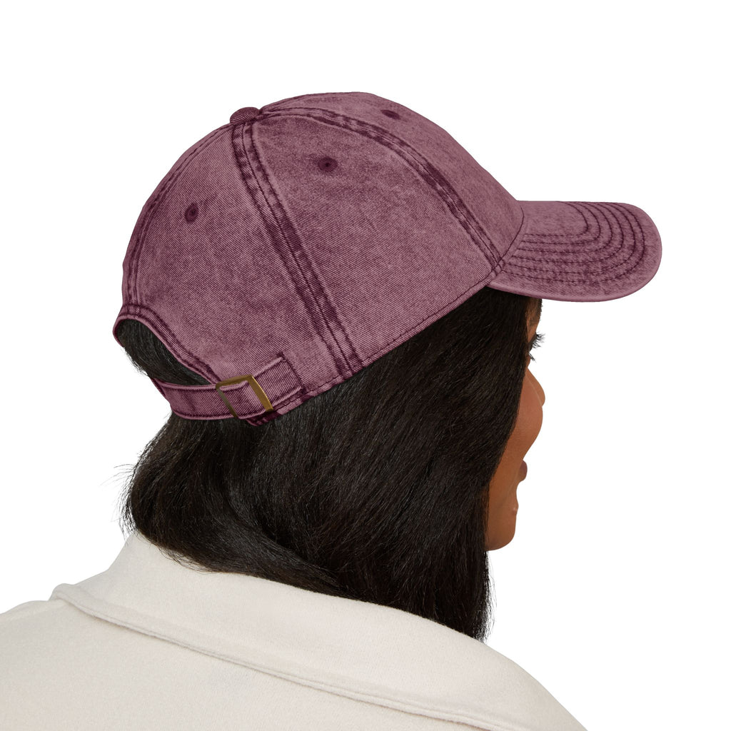 Dog Mom Embroidered Vintage Cap — Washed Pink Baseball Hat for Pet Lovers