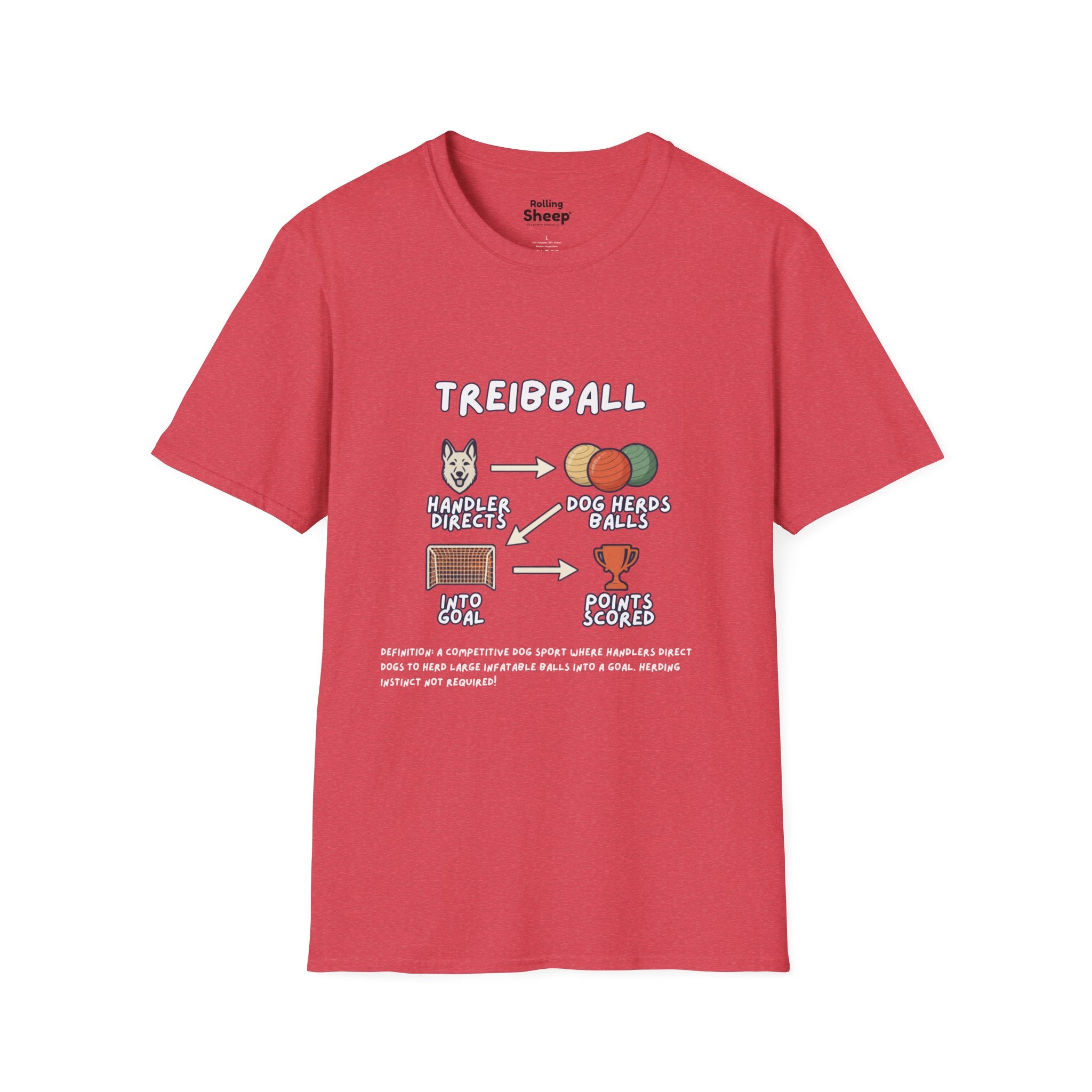 Treibball Dog Training Diagram T-Shirt | Treibball Sport Tee