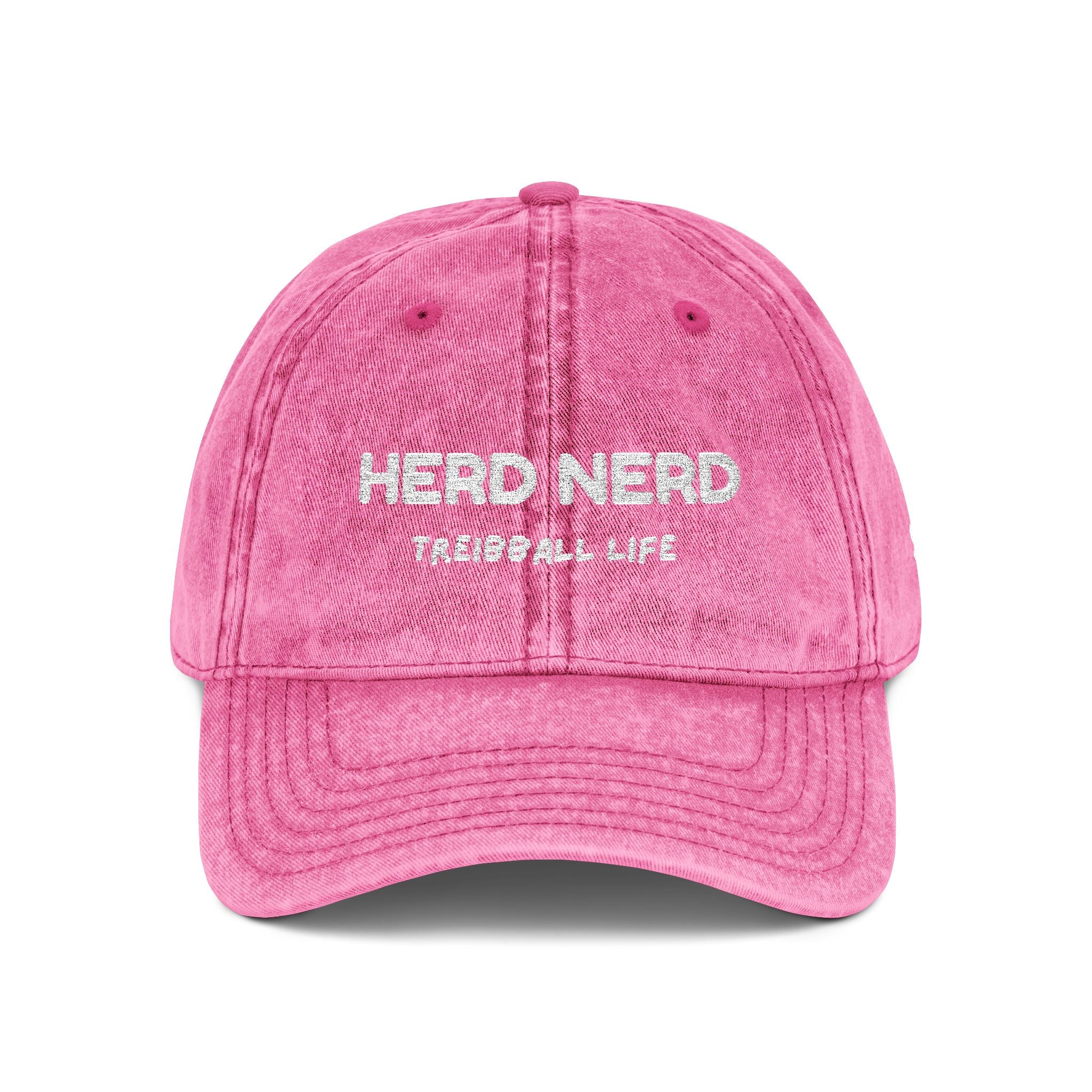 Vintage Embroidered Hat — “HERD NERD | TREIBBALL LIFE”