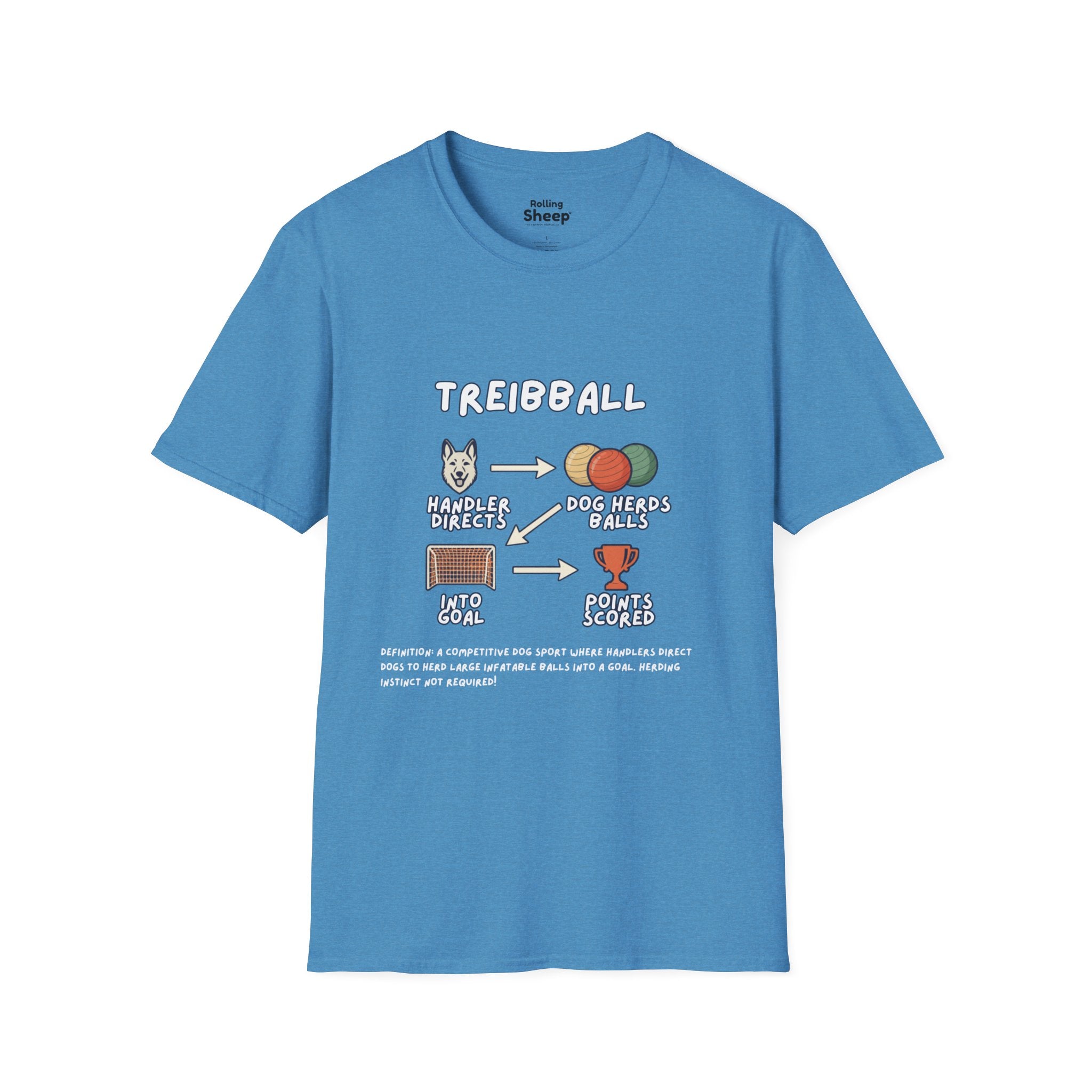 Treibball Dog Training Diagram T-Shirt | Treibball Sport Tee