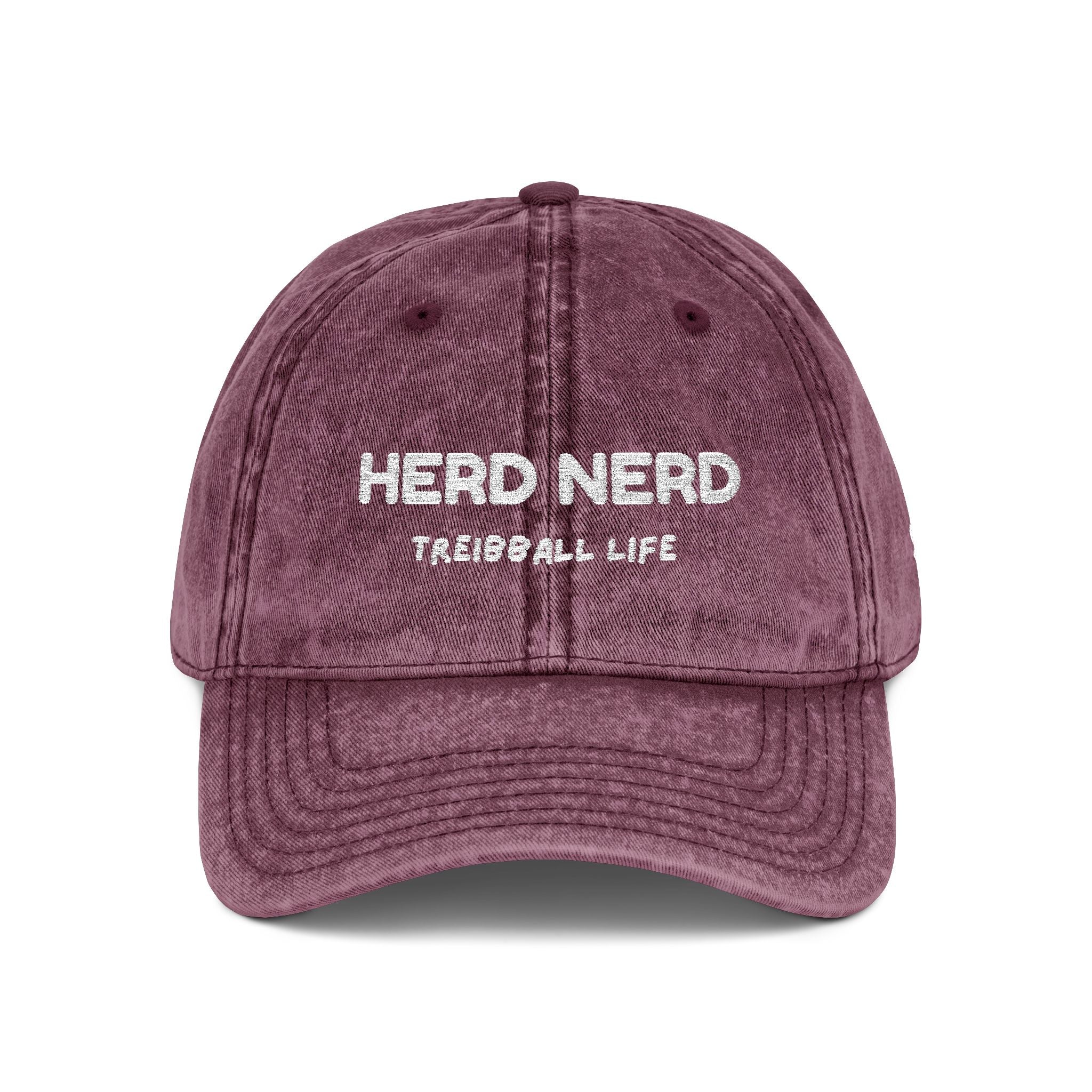 Vintage Embroidered Hat — “HERD NERD | TREIBBALL LIFE”