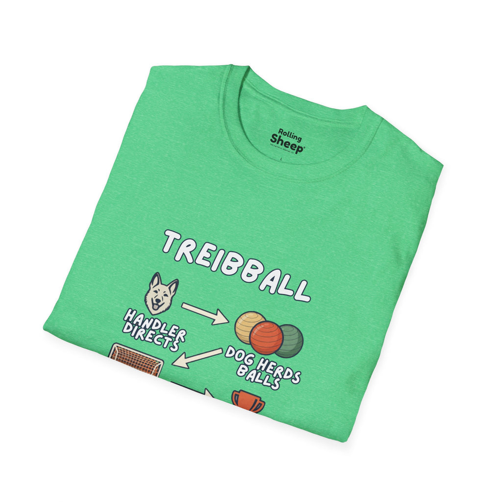 Treibball Dog Training Diagram T-Shirt | Treibball Sport Tee