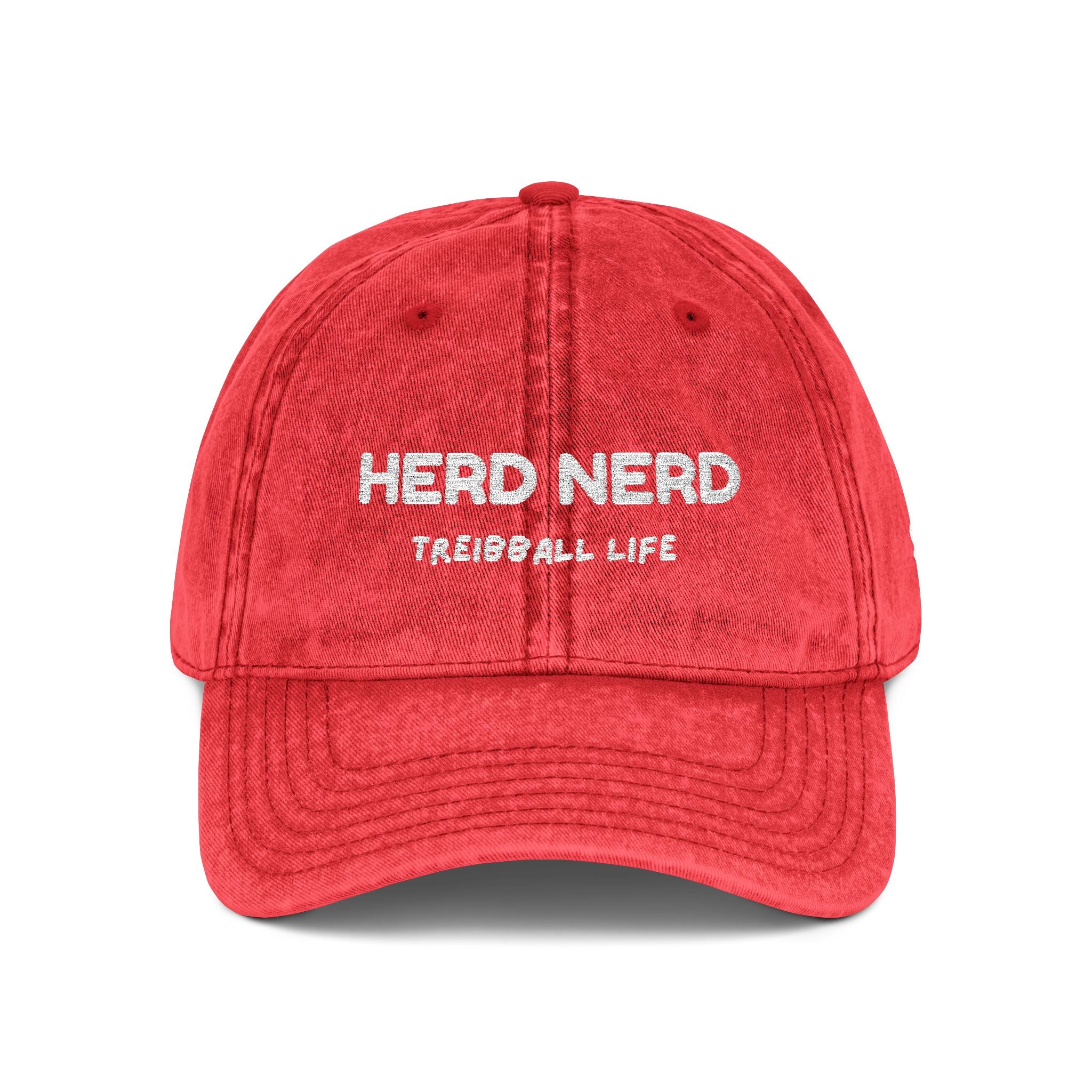 Vintage Embroidered Hat — “HERD NERD | TREIBBALL LIFE”