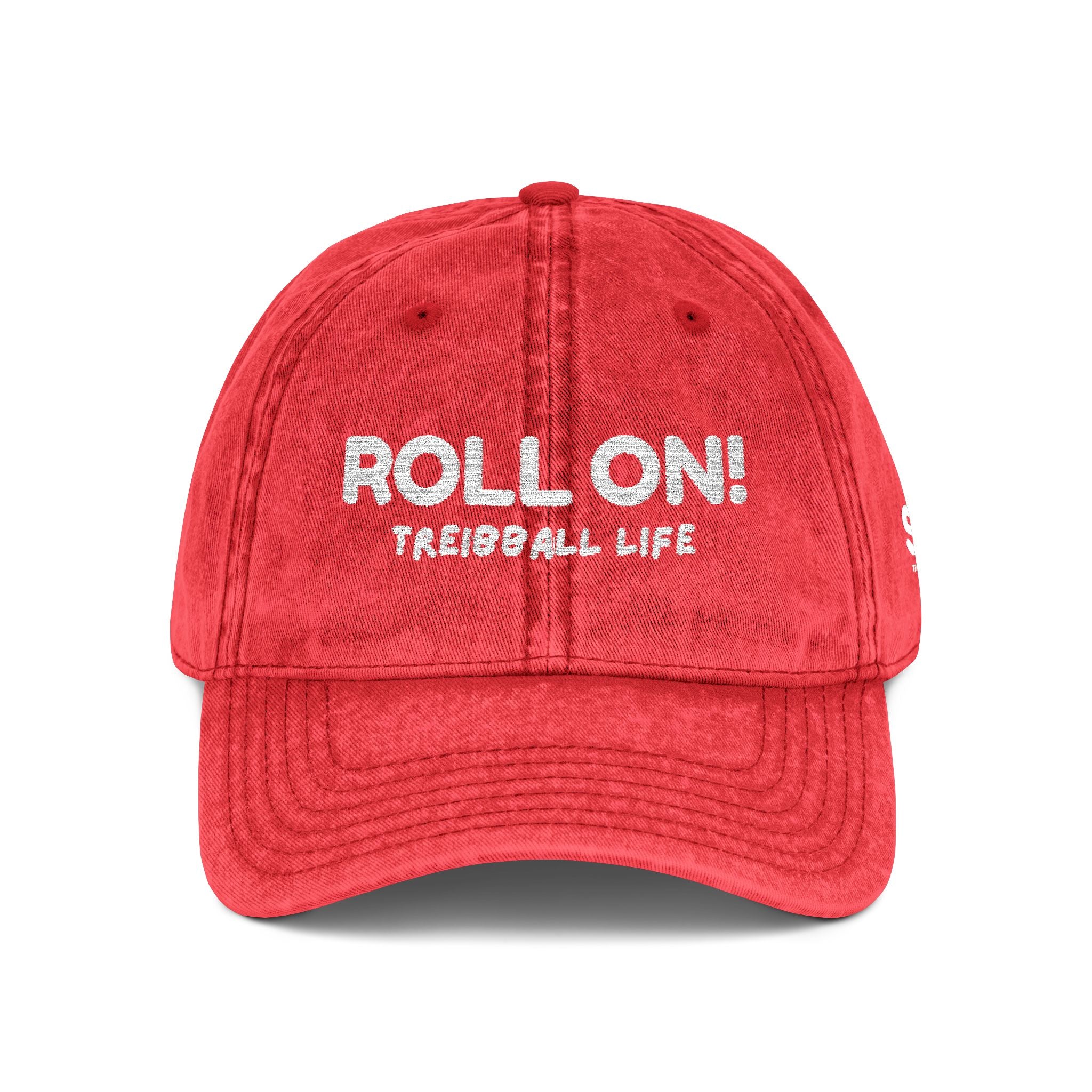 Vintage Embroidered Hat — “ROLL ON! TREIBBALL LIFE”