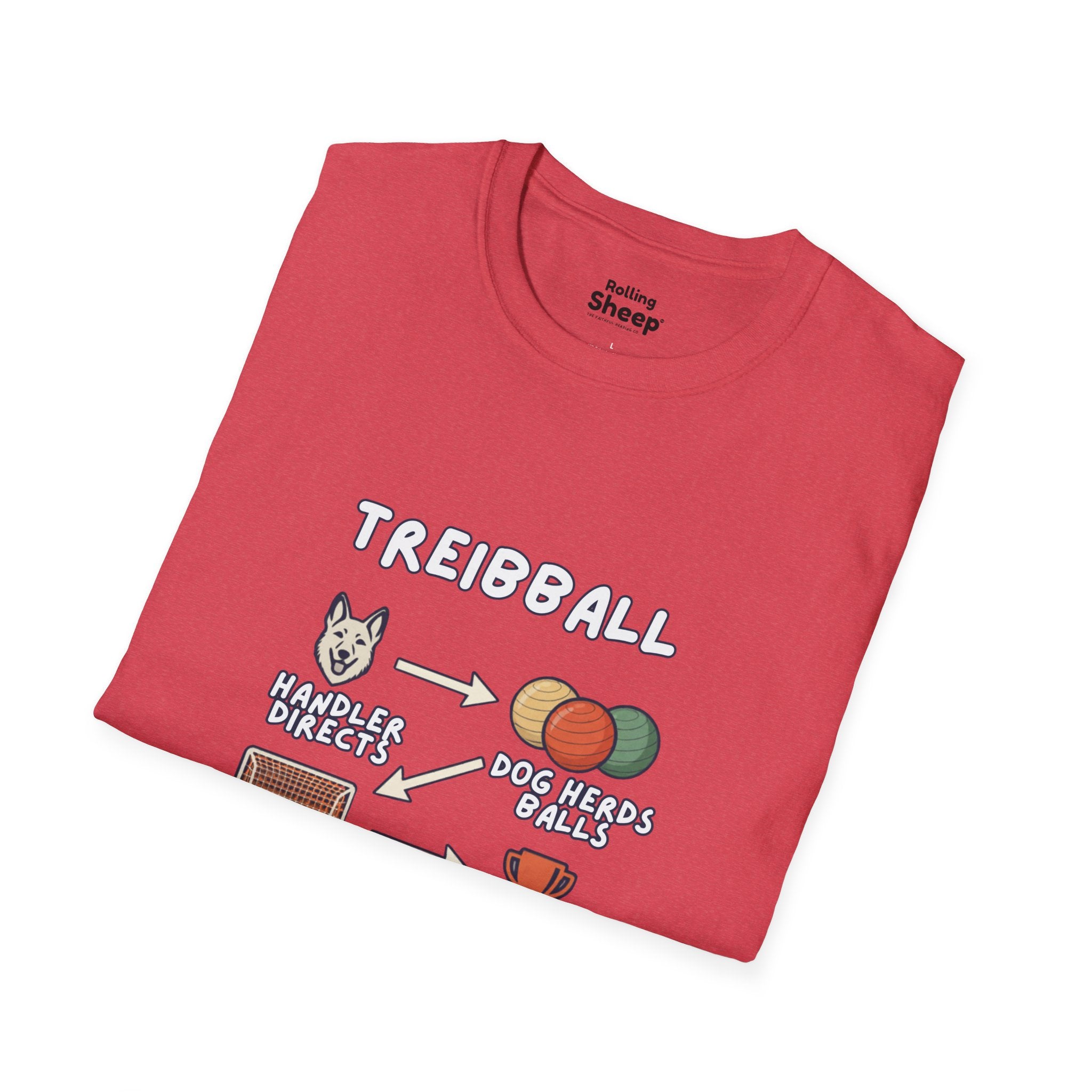 Treibball Dog Training Diagram T-Shirt | Treibball Sport Tee