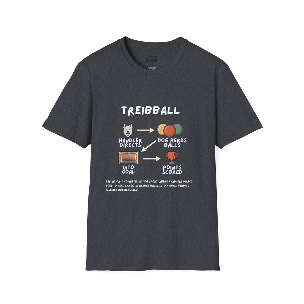 Treibball Dog Training Diagram T-Shirt | Treibball Sport Tee