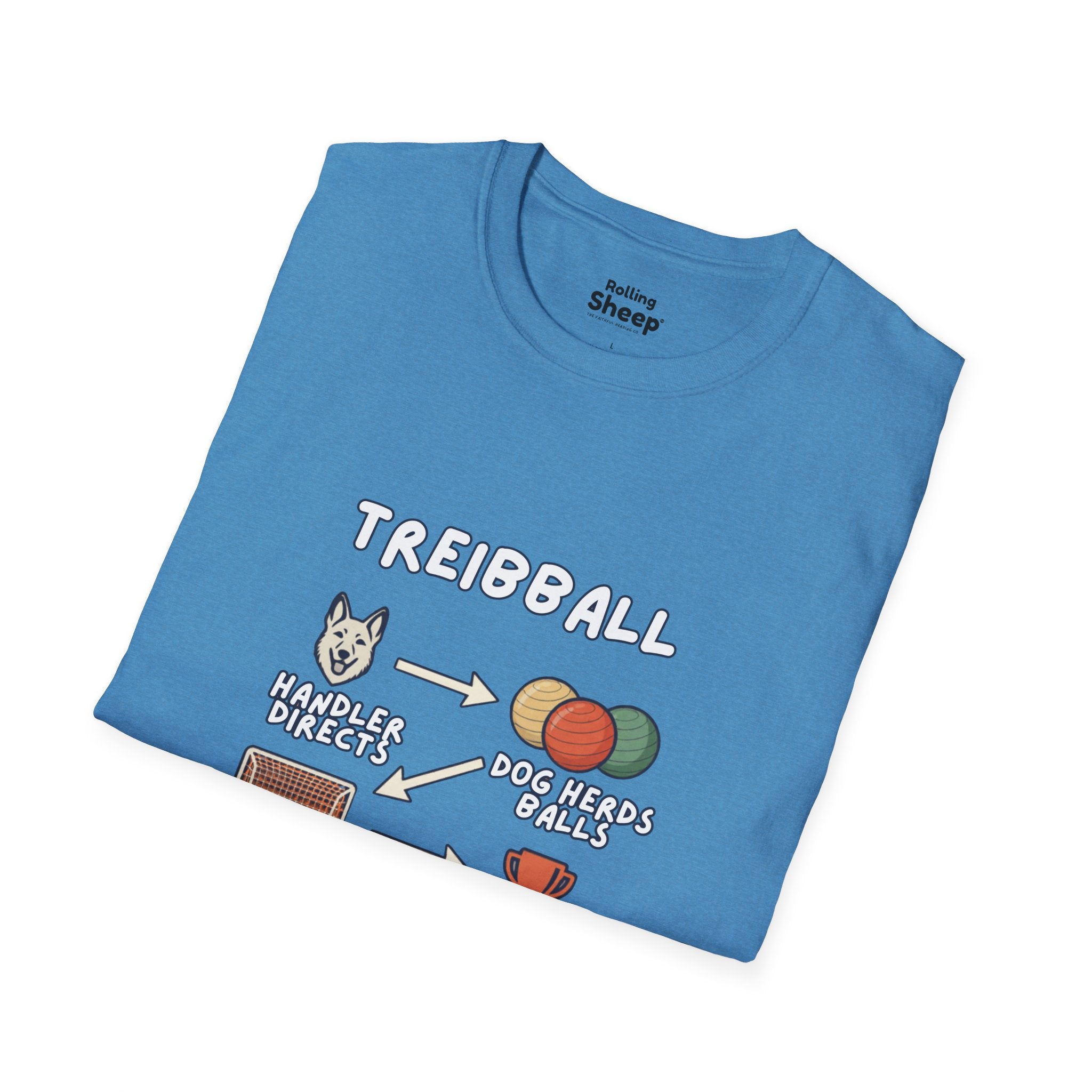Treibball Dog Training Diagram T-Shirt | Treibball Sport Tee