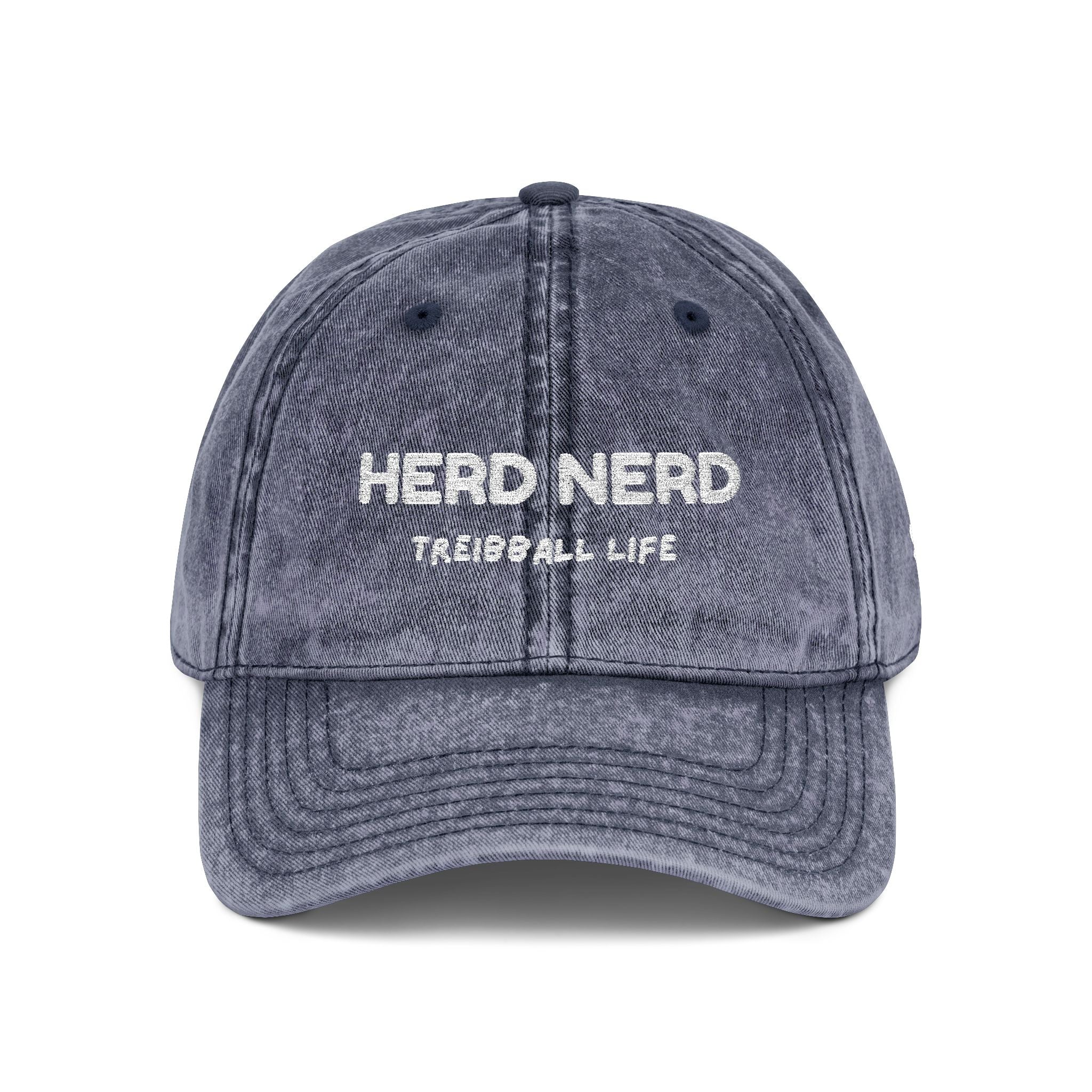 Vintage Embroidered Hat — “HERD NERD | TREIBBALL LIFE”